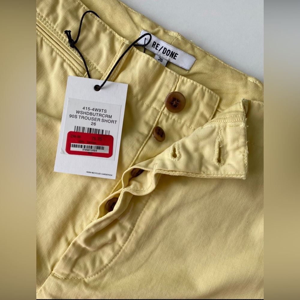 RE/DONE buttermilk Trouser Chino Shorts